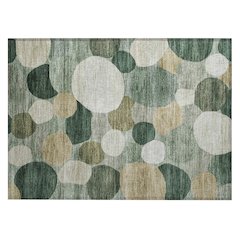 Machine Washable Indoor/Outdoor Chantille ACN2375 Green 1'8" x 2'6" Rug