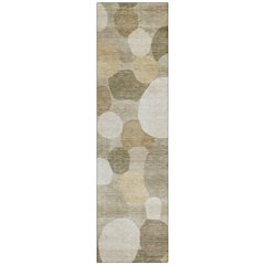 Machine Washable Indoor/Outdoor Chantille ACN2375 Brown 2'3" x 7'6" Runner Rug