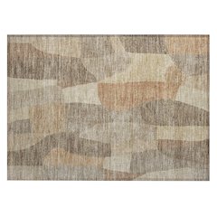Machine Washable Indoor/Outdoor Chantille ACN2376 Brown 1'8" x 2'6" Rug