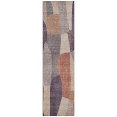 Machine Washable Indoor/Outdoor Chantille ACN2376 Purple 2'3" x 7'6" Runner Rug