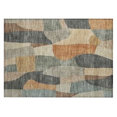 Machine Washable Indoor/Outdoor Chantille ACN2376 Orange 1'8" x 2'6" Rug