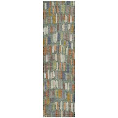 Machine Washable Indoor/Outdoor Chantille ACN2377 Green 2'3" x 7'6" Runner Rug