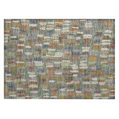 Machine Washable Indoor/Outdoor Chantille ACN2377 Green 1'8" x 2'6" Rug