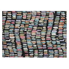 Machine Washable Indoor/Outdoor Chantille ACN2377 Black 1'8" x 2'6" Rug