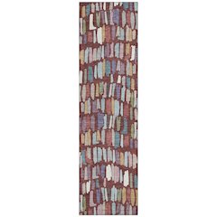 Machine Washable Indoor/Outdoor Chantille ACN2377 Red 2'3" x 7'6" Runner Rug