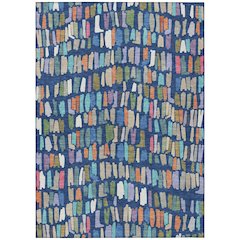 Machine Washable Indoor/Outdoor Chantille ACN2377 Blue 2'6" x 3'10" Rug