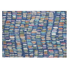 Machine Washable Indoor/Outdoor Chantille ACN2377 Blue 1'8" x 2'6" Rug