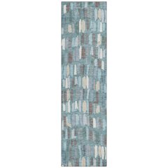 Machine Washable Indoor/Outdoor Chantille ACN2377 Teal 2'3" x 7'6" Runner Rug