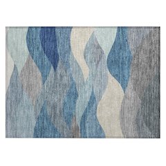 Machine Washable Indoor/Outdoor Chantille ACN2378 Blue 1'8" x 2'6" Rug
