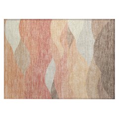 Machine Washable Indoor/Outdoor Chantille ACN2378 Orange 1'8" x 2'6" Rug