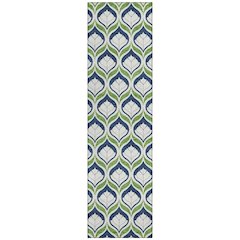 Machine Washable Indoor/Outdoor Chantille ACN2379 Blue 2'3" x 7'6" Runner Rug