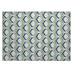 Machine Washable Indoor/Outdoor Chantille ACN2379 Blue 1'8" x 2'6" Rug