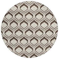 Machine Washable Indoor/Outdoor Chantille ACN2379 Brown 8' x 8' Round Rug