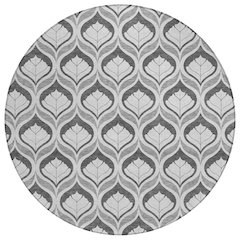 Machine Washable Indoor/Outdoor Chantille ACN2379 Gray 8' x 8' Round Rug