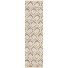 Machine Washable Indoor/Outdoor Chantille ACN2379 Orange 2'3" x 7'6" Runner Rug