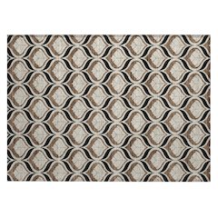 Machine Washable Indoor/Outdoor Chantille ACN2379 Brown 1'8" x 2'6" Rug