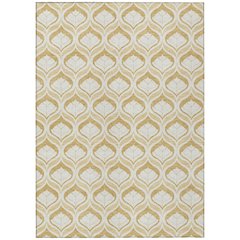 Machine Washable Indoor/Outdoor Chantille ACN2379 Gold 2'6" x 3'10" Rug