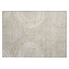 Machine Washable Indoor/Outdoor Chantille ACN2380 Brown 1'8" x 2'6" Rug