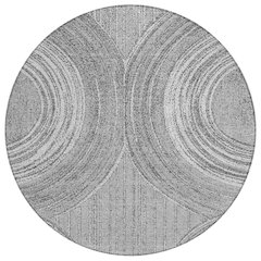 Machine Washable Indoor/Outdoor Chantille ACN2380 Gray 8' x 8' Round Rug