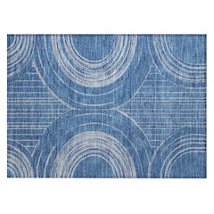 Machine Washable Indoor/Outdoor Chantille ACN2380 Blue 1'8" x 2'6" Rug