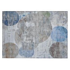 Machine Washable Indoor/Outdoor Chantille ACN2381 Blue 1'8" x 2'6" Rug