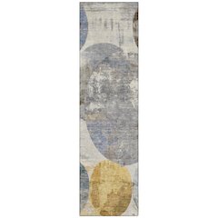 Machine Washable Indoor/Outdoor Chantille ACN2381 Gray 2'3" x 7'6" Runner Rug