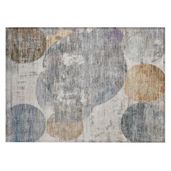 Machine Washable Indoor/Outdoor Chantille ACN2381 Brown 1'8" x 2'6" Rug