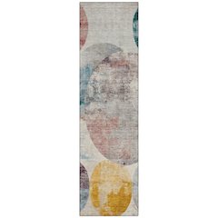 Machine Washable Indoor/Outdoor Chantille ACN2381 Ivory 2'3" x 7'6" Runner Rug
