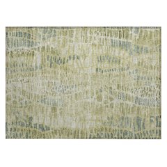 Machine Washable Indoor/Outdoor Chantille ACN2382 Green 1'8" x 2'6" Rug