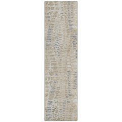 Machine Washable Indoor/Outdoor Chantille ACN2382 Brown 2'3" x 7'6" Runner Rug