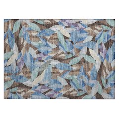 Machine Washable Indoor/Outdoor Chantille ACN2383 Brown 1'8" x 2'6" Rug