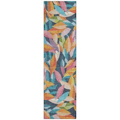 Machine Washable Indoor/Outdoor Chantille ACN2383 Blue 2'3" x 7'6" Runner Rug