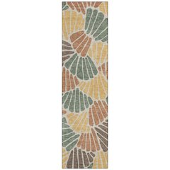 Machine Washable Indoor/Outdoor Chantille ACN2384 Green 2'3" x 7'6" Runner Rug