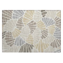 Machine Washable Indoor/Outdoor Chantille ACN2384 Brown 1'8" x 2'6" Rug