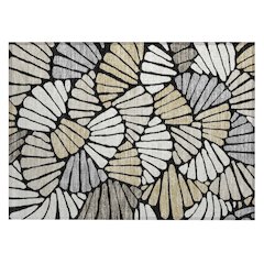 Machine Washable Indoor/Outdoor Chantille ACN2384 Black 1'8" x 2'6" Rug