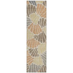 Machine Washable Indoor/Outdoor Chantille ACN2384 Orange 2'3" x 7'6" Runner Rug