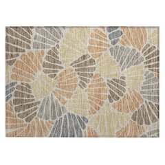 Machine Washable Indoor/Outdoor Chantille ACN2384 Orange 1'8" x 2'6" Rug