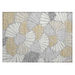 Machine Washable Indoor/Outdoor Chantille ACN2384 Gray 1'8" x 2'6" Rug