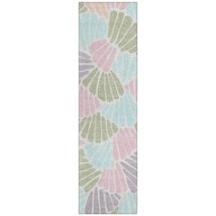 Machine Washable Indoor/Outdoor Chantille ACN2384 Green 2'3" x 7'6" Runner Rug