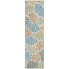 Machine Washable Indoor/Outdoor Chantille ACN2384 Blue 2'3" x 7'6" Runner Rug