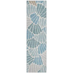 Machine Washable Indoor/Outdoor Chantille ACN2384 Teal 2'3" x 7'6" Runner Rug