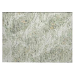 Machine Washable Indoor/Outdoor Chantille ACN2387 Green 1'8" x 2'6" Rug