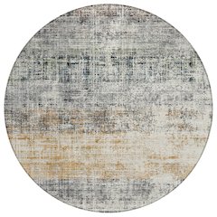 Machine Washable Indoor/Outdoor Chantille ACN2388 Gray 8' x 8' Round Rug