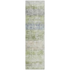 Machine Washable Indoor/Outdoor Chantille ACN2388 Green 2'3" x 7'6" Runner Rug