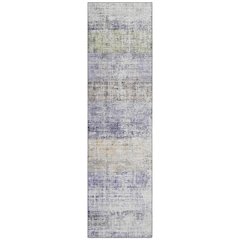 Machine Washable Indoor/Outdoor Chantille ACN2388 Purple 2'3" x 7'6" Runner Rug