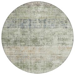 Machine Washable Indoor/Outdoor Chantille ACN2388 Green 8' x 8' Round Rug