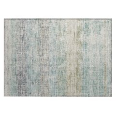 Machine Washable Indoor/Outdoor Chantille ACN2388 Teal 1'8" x 2'6" Rug