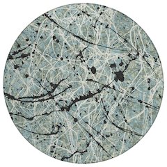 Machine Washable Indoor/Outdoor Chantille ACN2389 Green 8' x 8' Round Rug