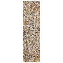 Machine Washable Indoor/Outdoor Chantille ACN2389 Gold 2'3" x 7'6" Runner Rug