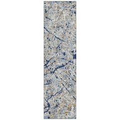 Machine Washable Indoor/Outdoor Chantille ACN2389 Blue 2'3" x 7'6" Runner Rug